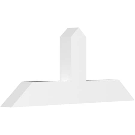 Ekena Millwork Portland Architectural Grade PVC Gable Bracket, 48"W x 20"H x 4"D x 6"F, 10/12 Pitch GBP048X20X0406POR00
